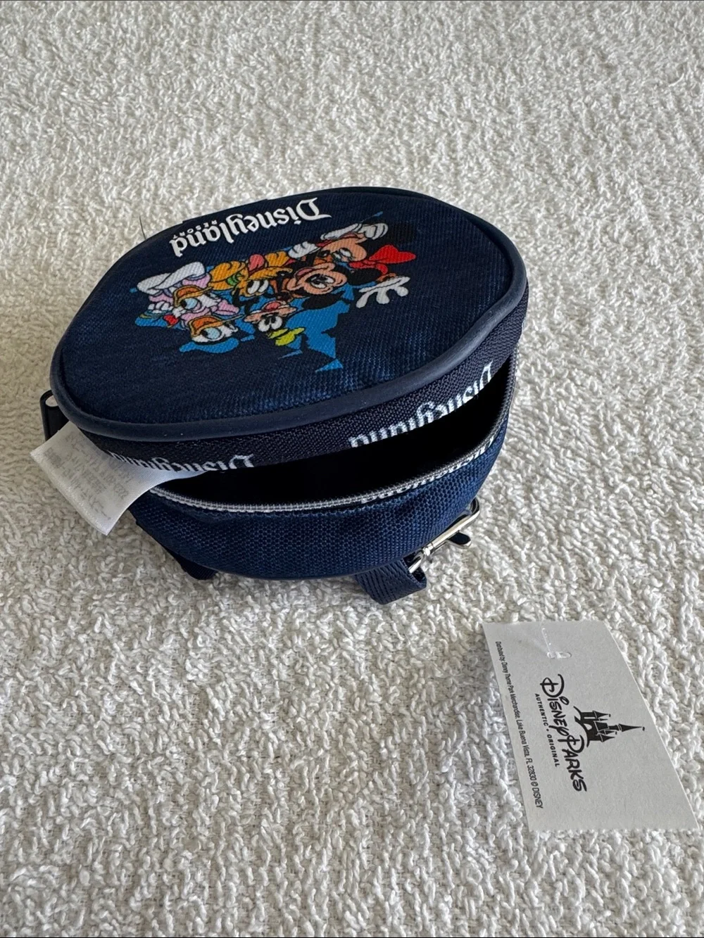 Disney Disneyland Resort Navy Round Mickey & Friends Character Coin Pouch Wallet